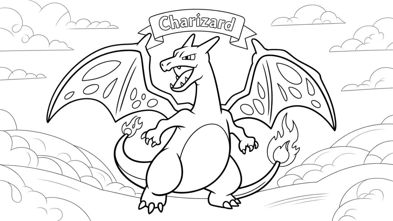charizard color page