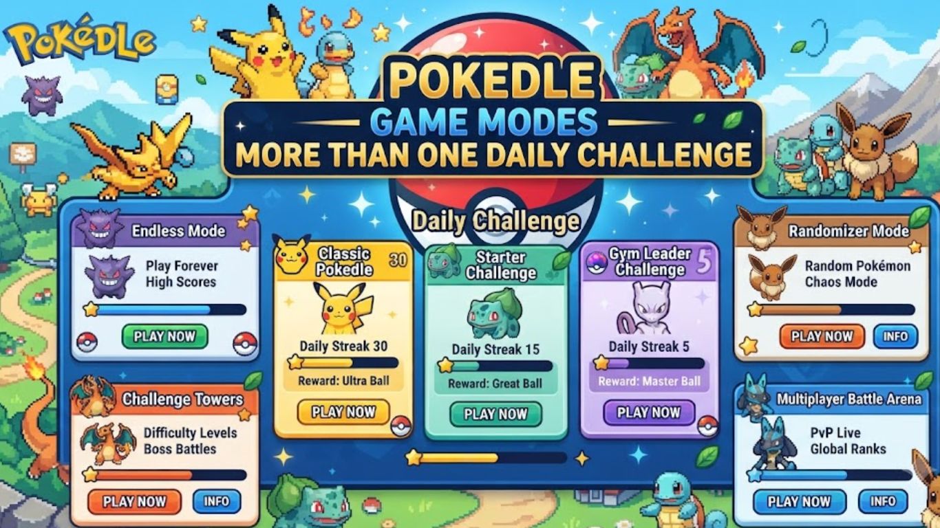 Pokedle Game Modes — More Than One Daily Challenge