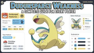 Dudunsparce Weakness: A Complete Guide for Every Player
