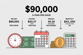90000 a year is how much an hour